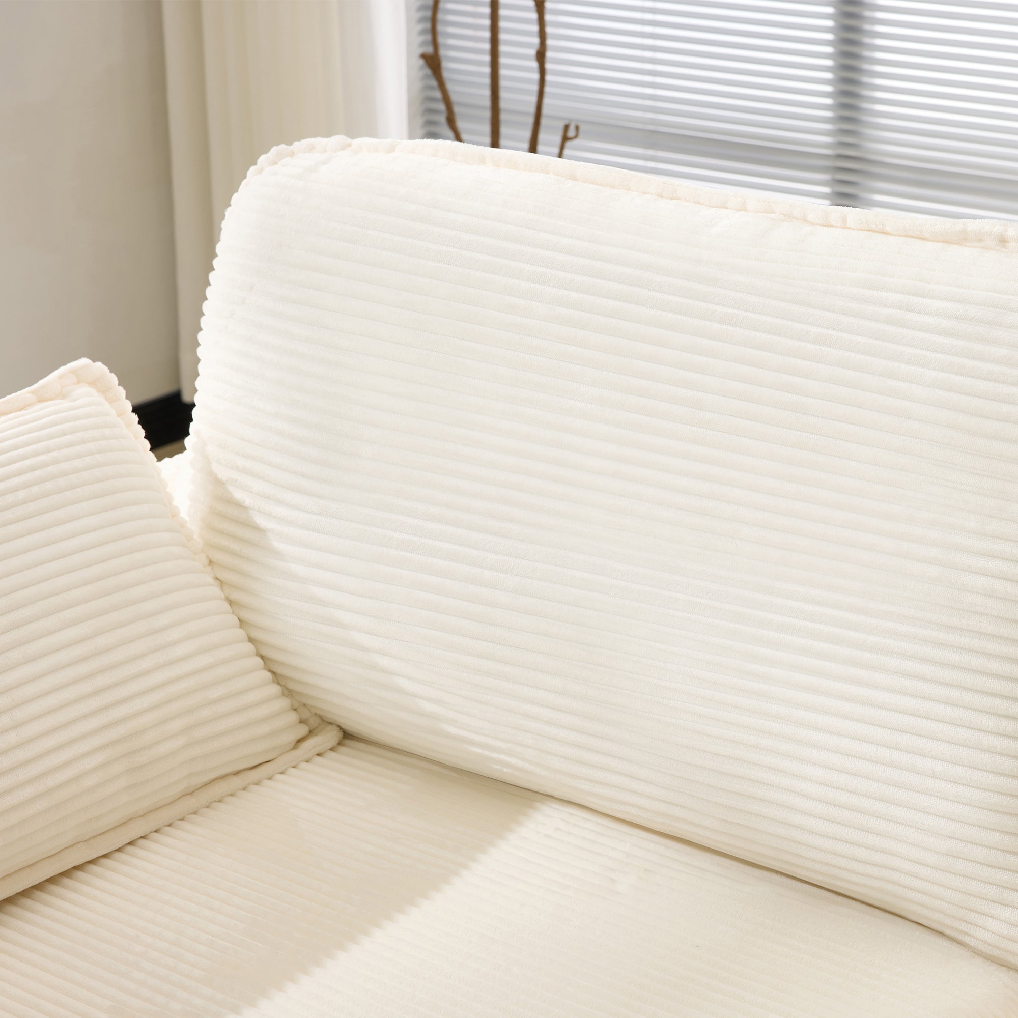 Modern Minimalist Sofa, 2-Seater Comfortable and Spacious, Living Room/Bedroom