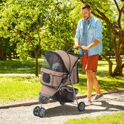 Dog Stroller, Multi-Coloured, Coffee Brown