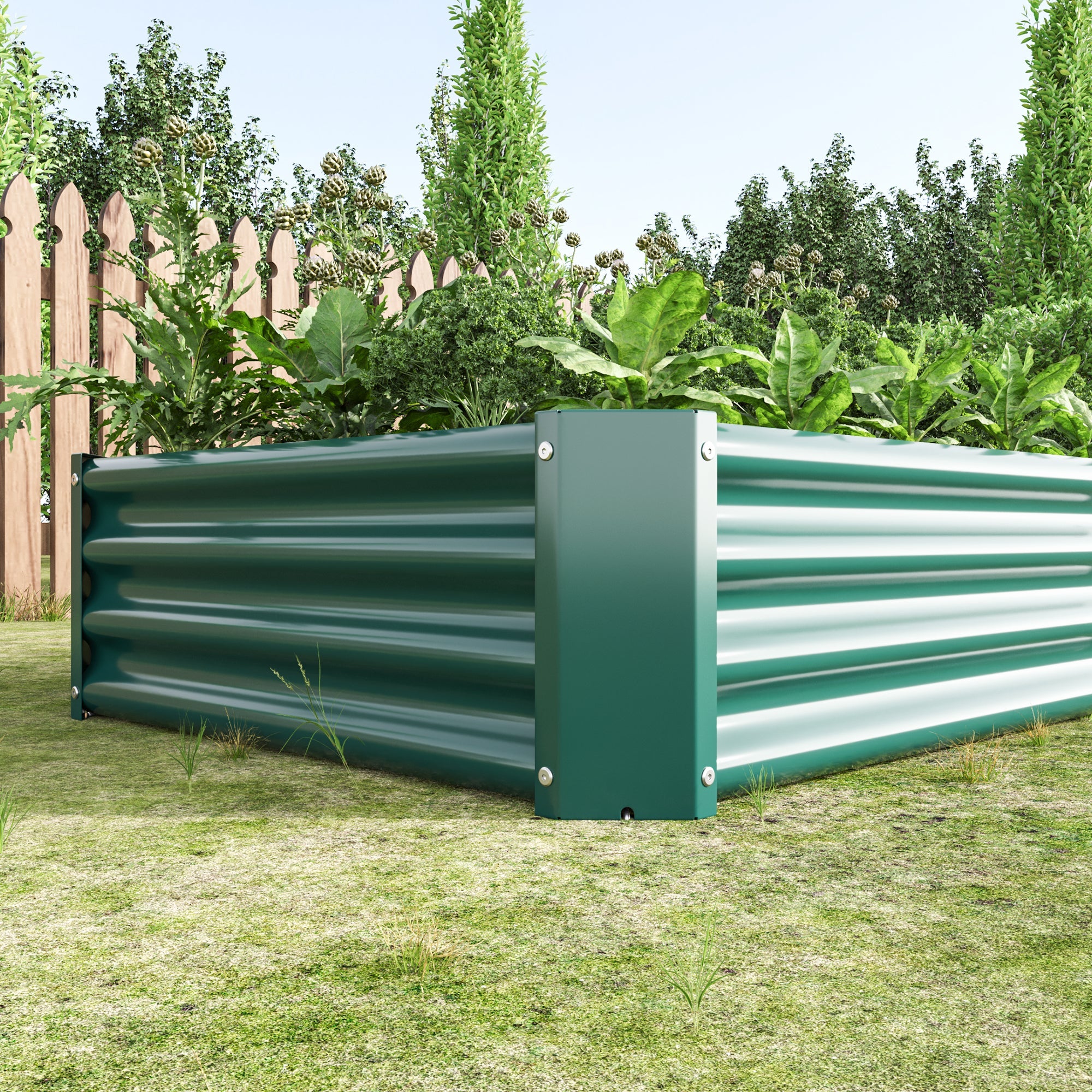Raised Bed Metal Plant Bed, Robust Sheet Steel, Rust Protection, Anthracite