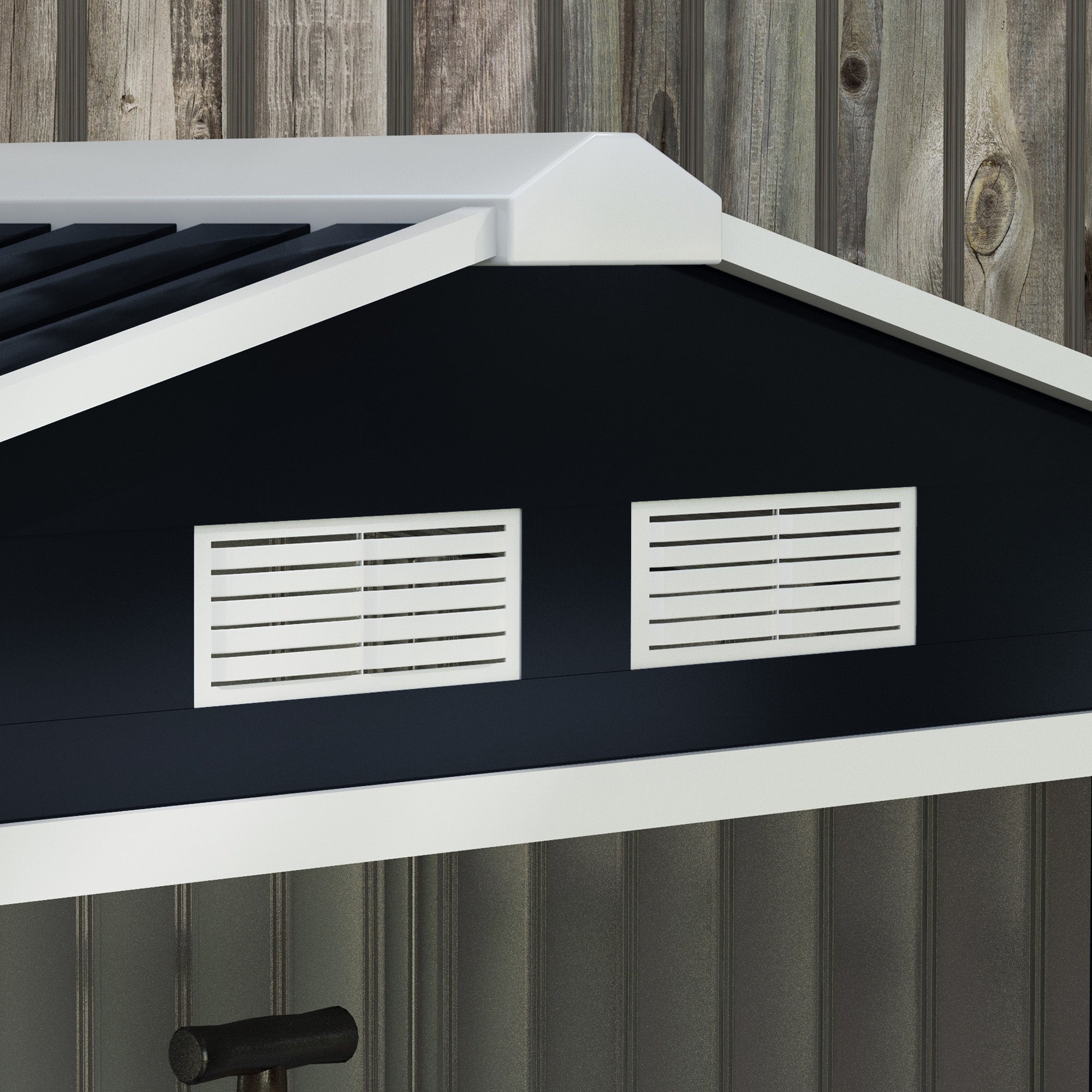 Weatherproof Shed 7 x 4ft Outdoor Bike Storage with Lockable Double Doors, Dark Grey