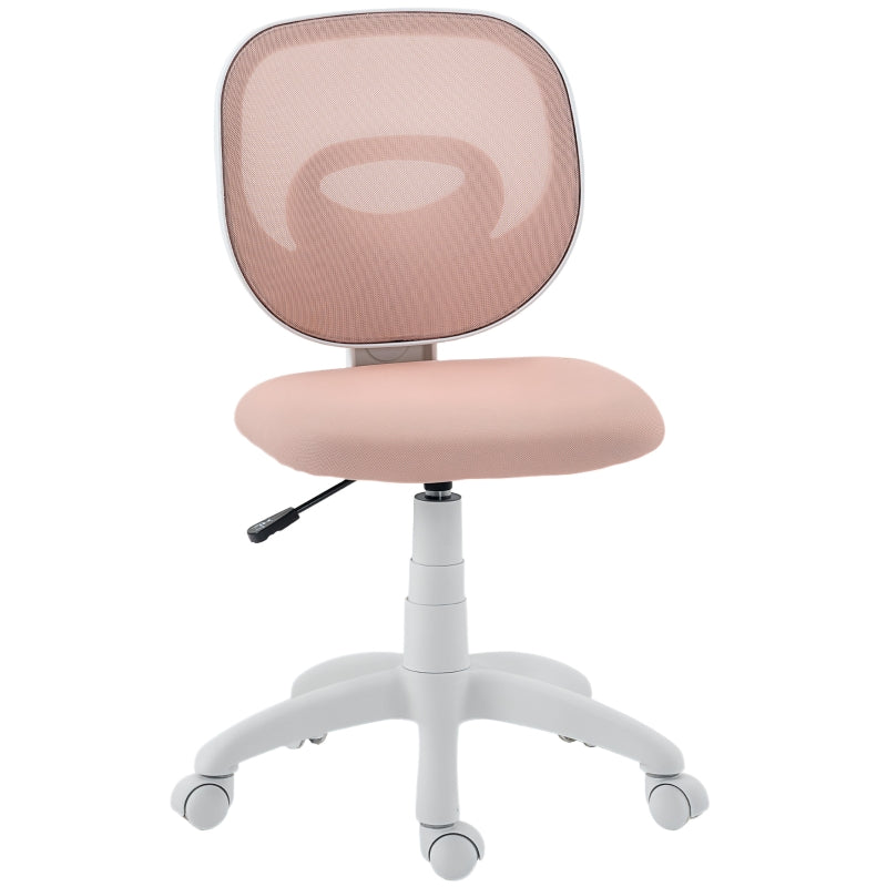 Office Chair Ergonomic C-Shaped Back Support Height Adjustable - Pink