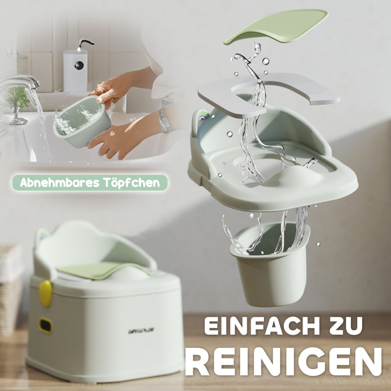 Children's Potty 3-in-1 Removable Top Max 50kg Faux Leather Grey