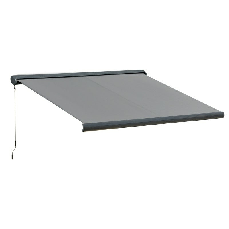 Cassette Awning, Electric Manual Retractable Canopy with R/C and LED, 300W x 250D cm