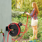 Wall-mounted Hose Reel Automatic Retraction 15+1m Hose 20 Bar - Metal