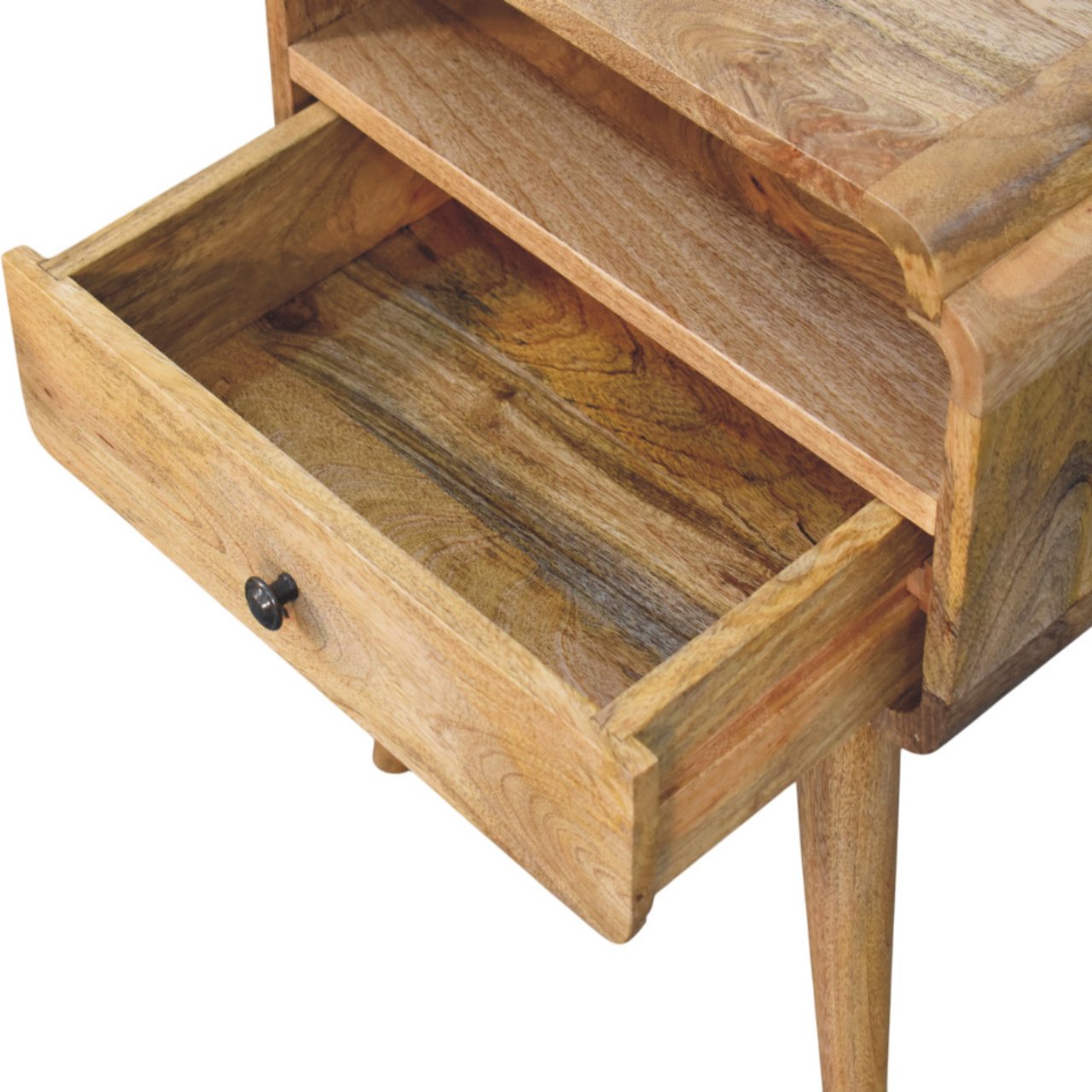 Newton Nightstand, Solid Wood, Oak-ish Finish