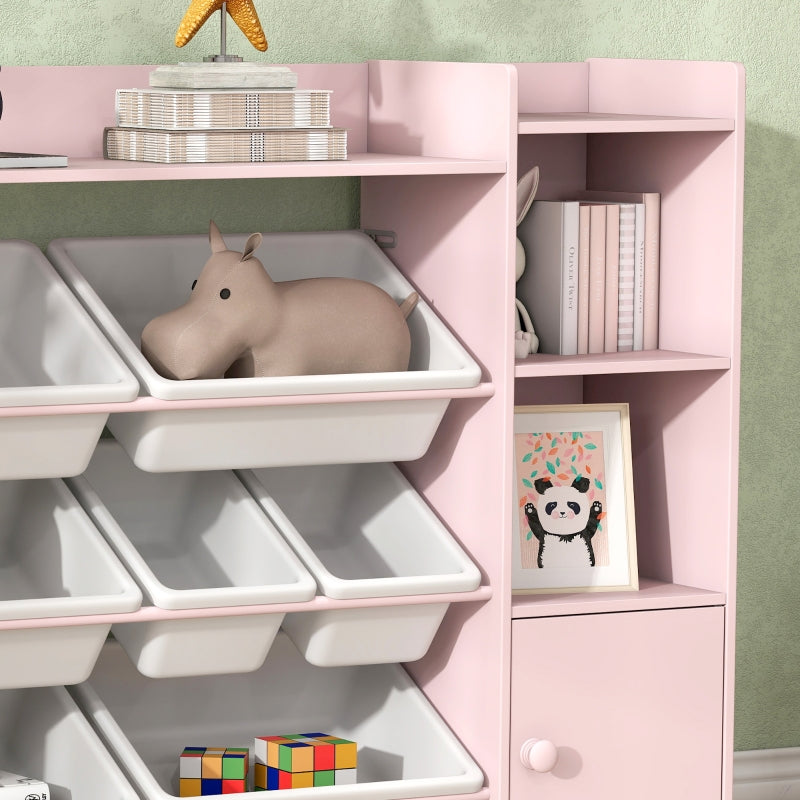 Children's Storage Shelf 8 Removable Boxes - Pink
