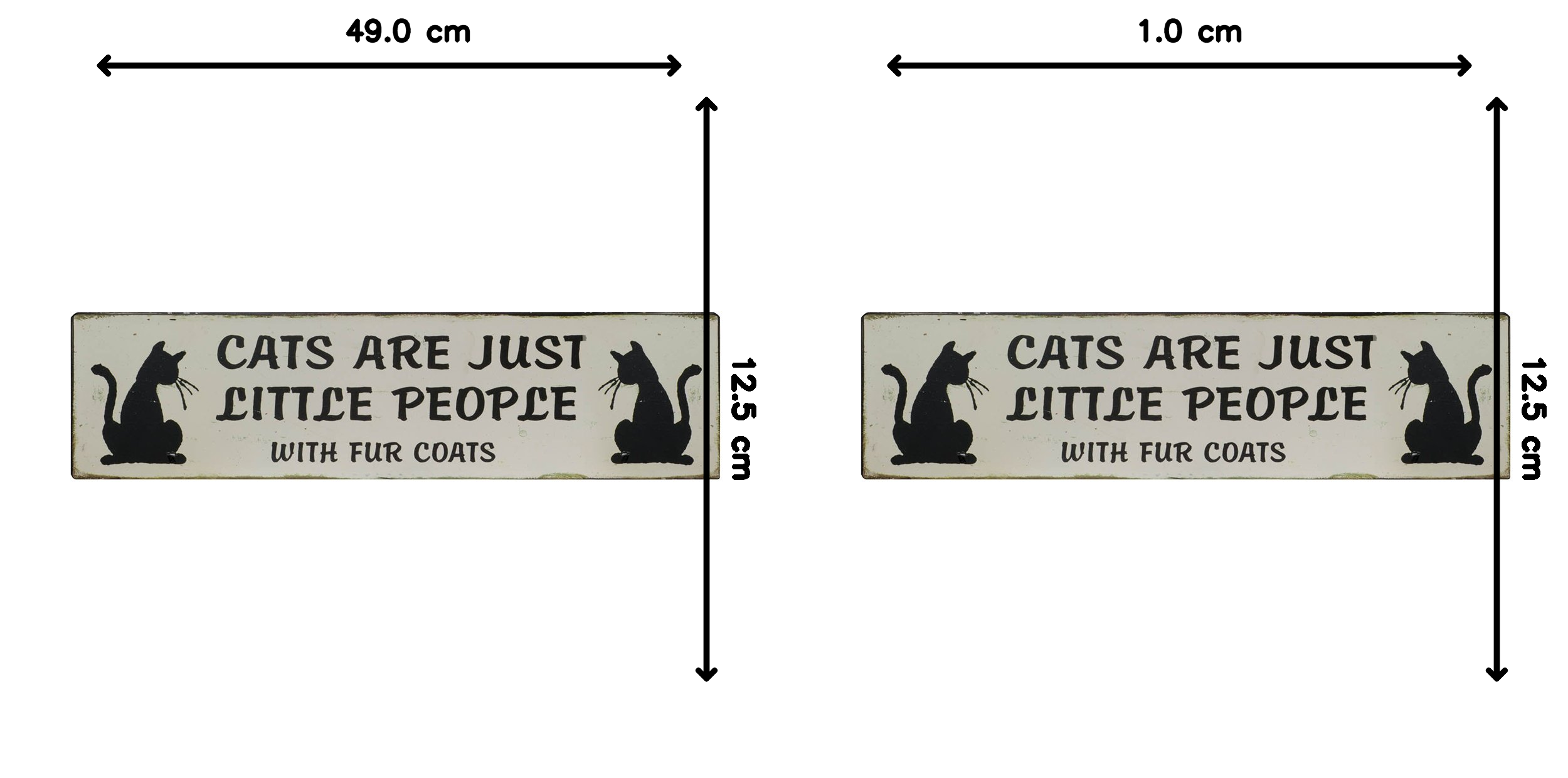 Plaque - Cats Are Just Little People - Metal