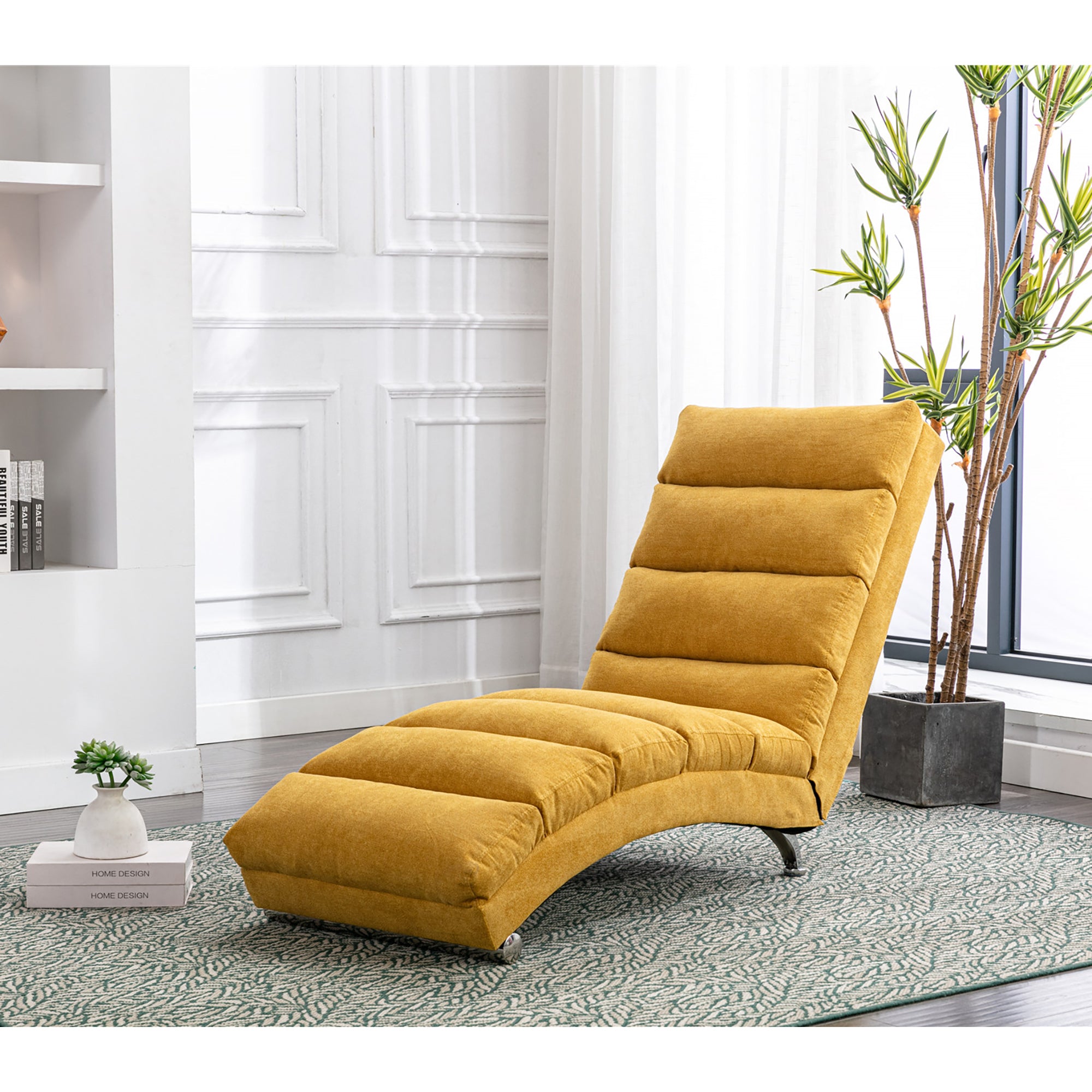 Relaxation Lounger, Fixed Reclining Sofa, Full Body Support, Vibration Function, Side Pockets