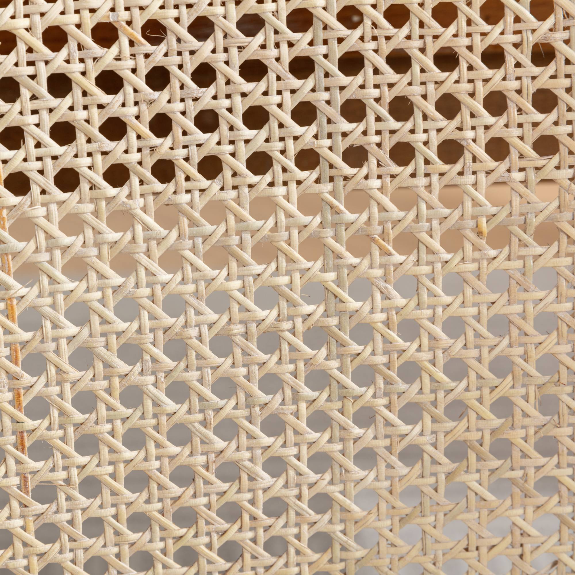 French Style Dining Chair Set of 2, Solid Wood Rattan Back, Gray Linen Fabric