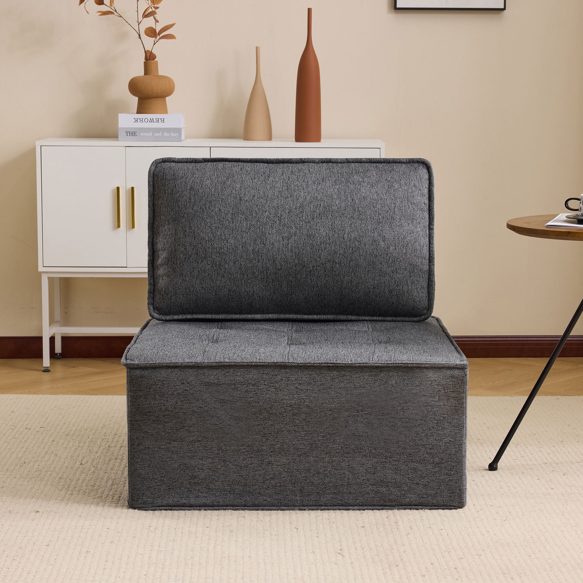 Single Sofa: Compact Armchair for Living Room, Fabric