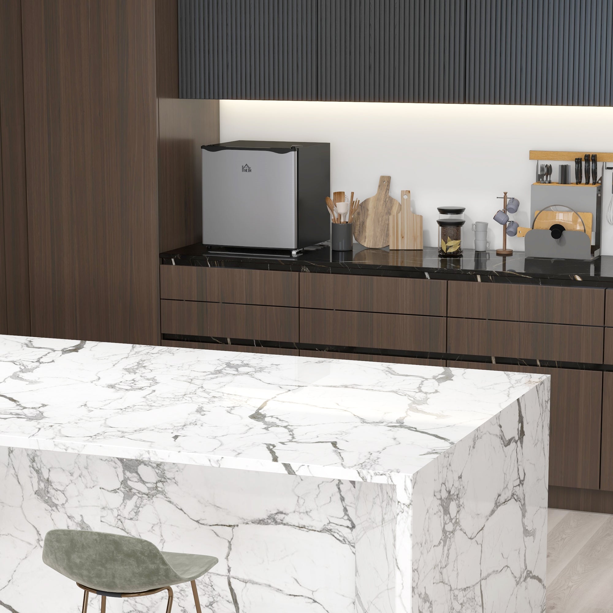 Mini Freezer 35L Electric Freestanding 5-Stage Control, Silver