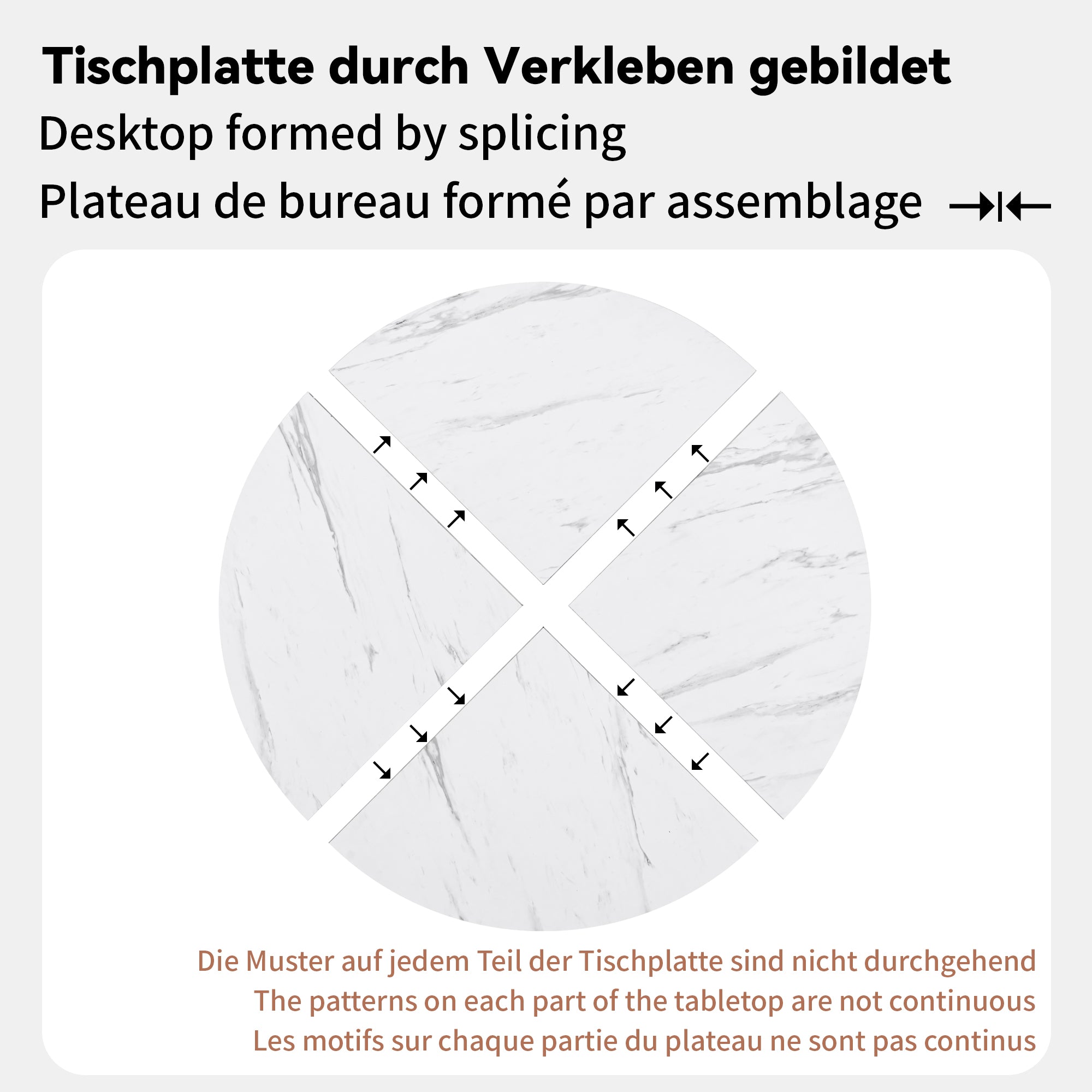 Round Dining Table, Modern Simple, Black Marble