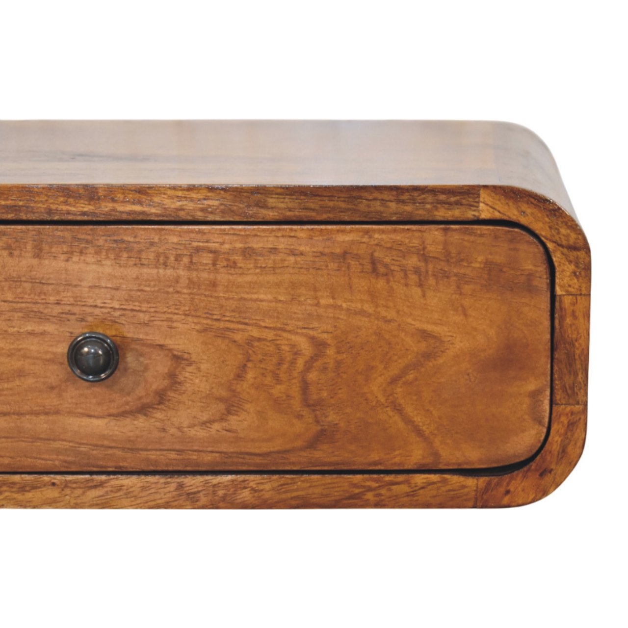 Solid Wood Avora Wall-Mounted 1 Drawer Nightstand, Dark Brown