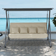 Cushion Set 170cm Hollywood Swing Chair Seat Back Side Beige