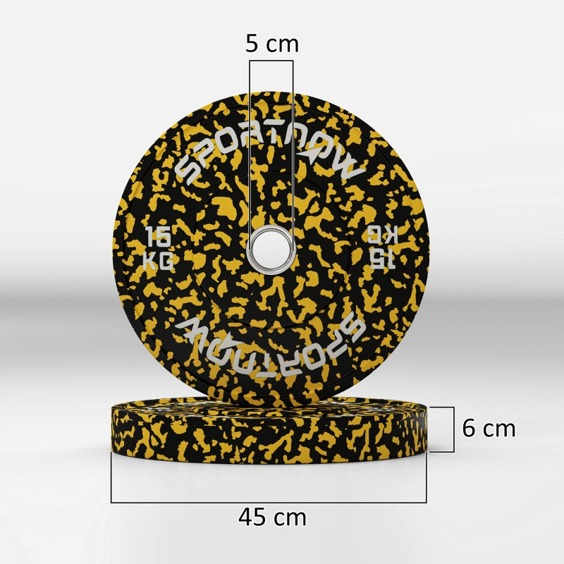Olympic Weight Plates, 2 x 15KG, 5cm Holes, for Weight Lifting