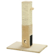 Cat Scratching Post, 79 cm Cat Tree with Toys, Plush Beige