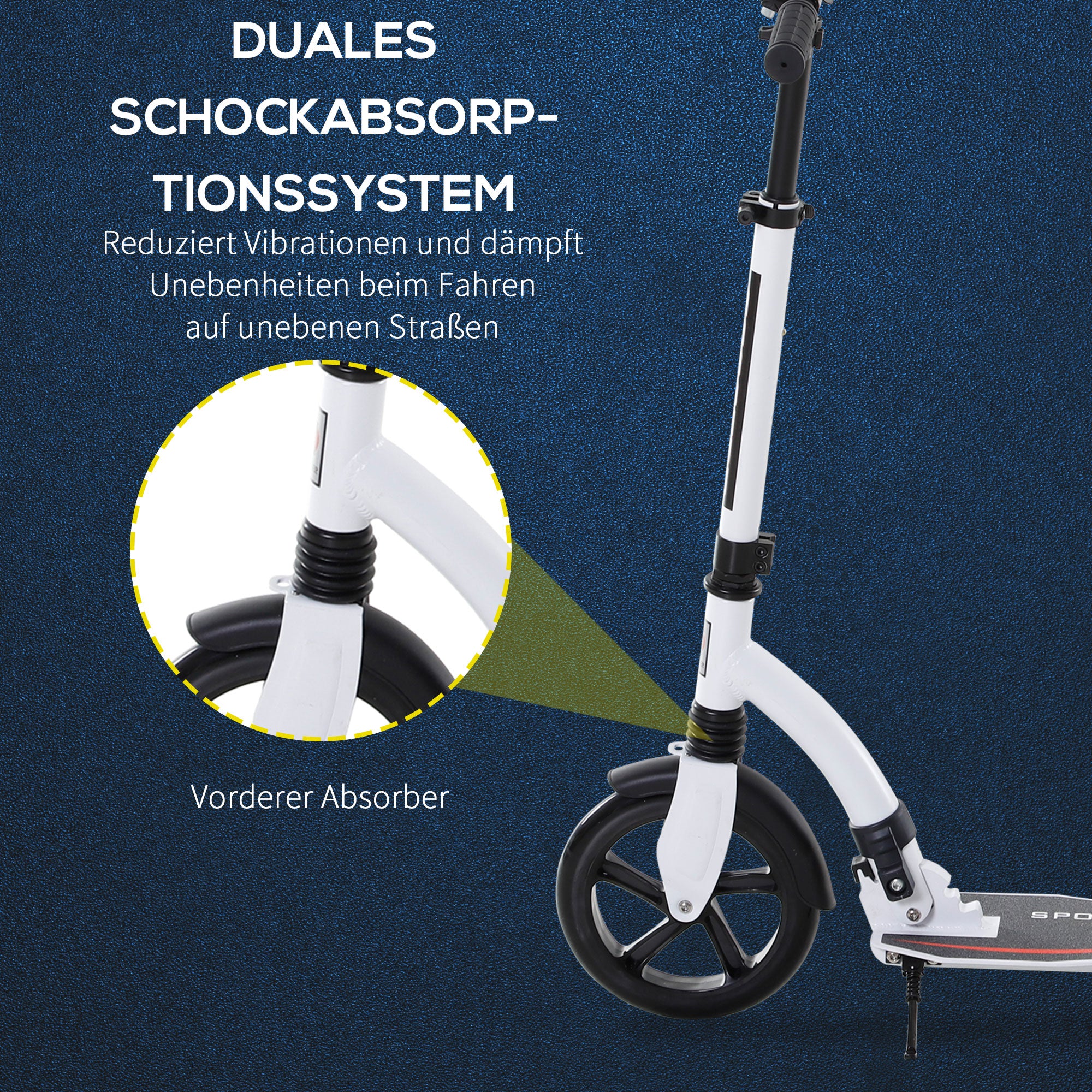 Children's Scooter, Foldable, Height Adjustable, Aluminum White