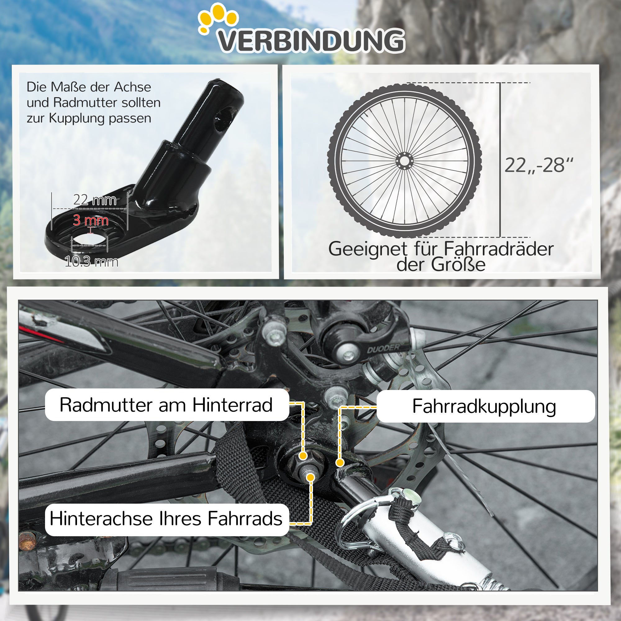 Dog Trailer for Medium Dogs, 20kg Capacity Mesh Windows Safety Leash, Oxford Fabric Yellow