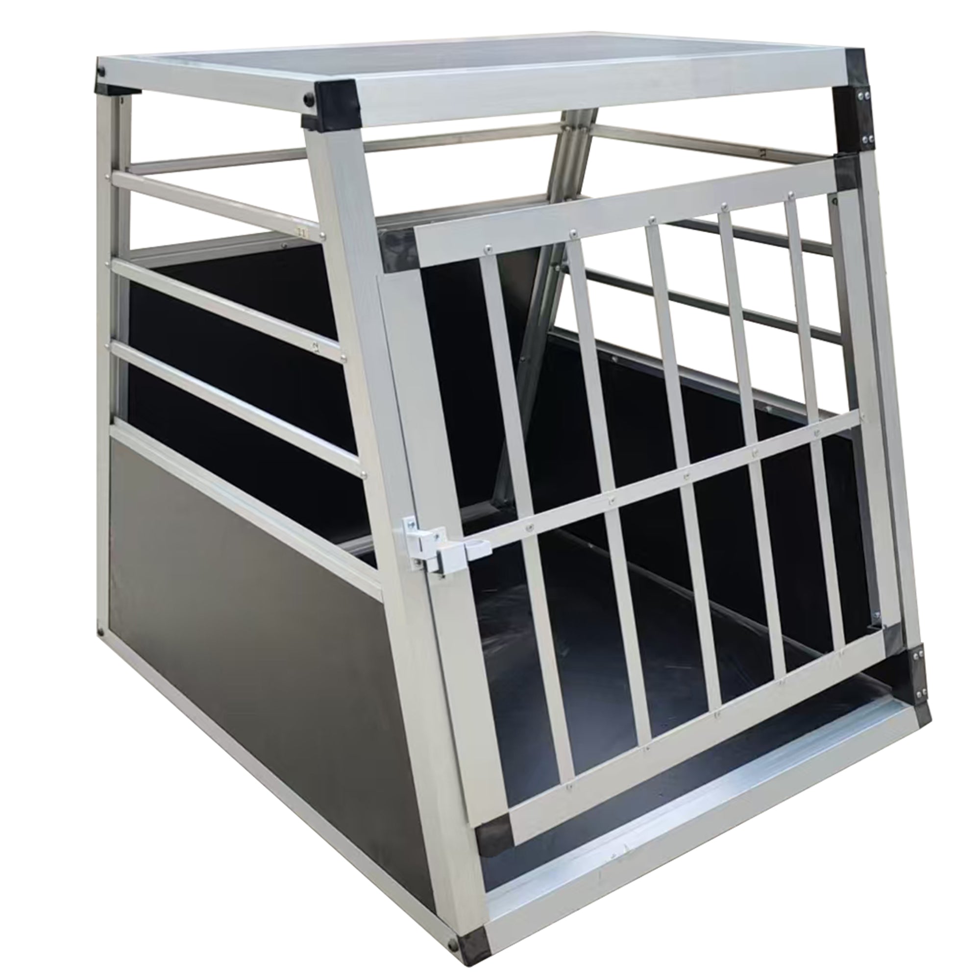 Aluminum Dog Transport Box, 60 x 70 x 67.5 cm, Black