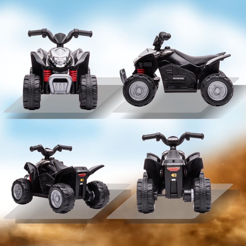Electric Quad Bike for Kids with LED Headlights and 2.8 km/h Speed, Black