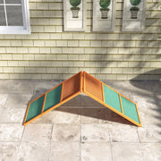 Agility Dog Ramp, Foldable, Adjustable Height, Non-Slip, Fir Wood