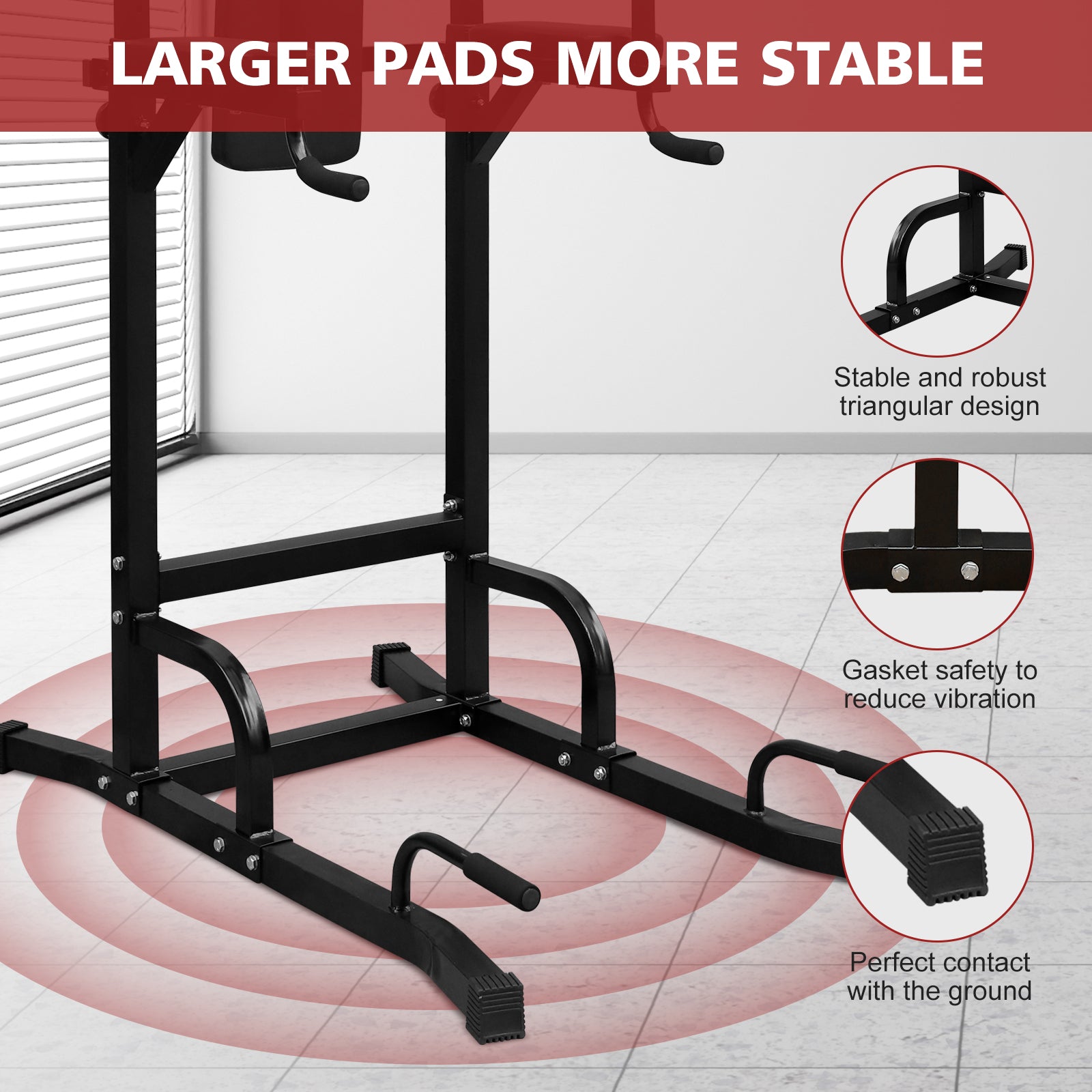 Power Tower, Pull Up Bar Workout Dip Station, Home Gym Fitness