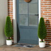 Artificial Cypress Plant Set of 2, 90cm Houseplant with Pot & Moss, Indoor/Outdoor Decor