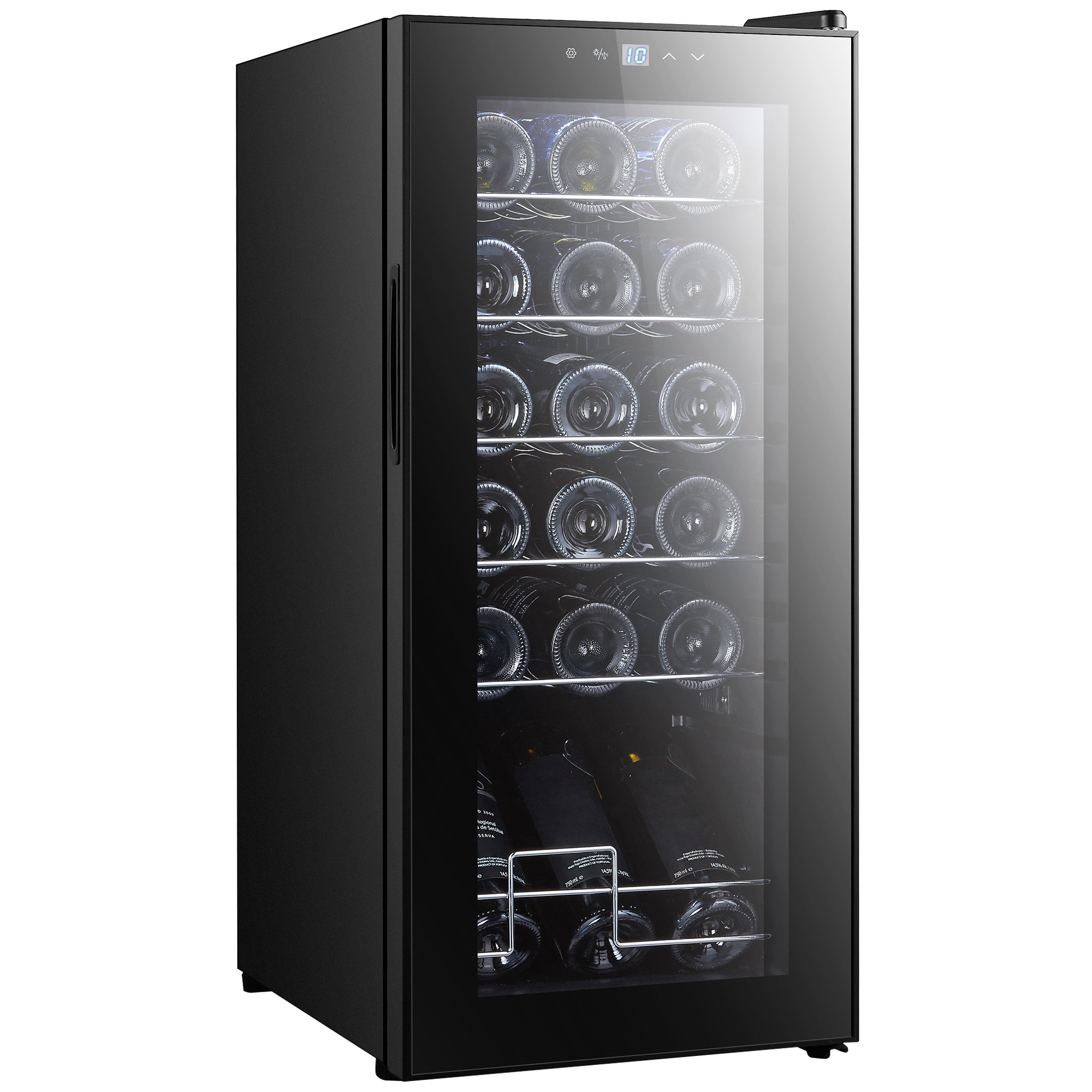 Wine Cooler, 18 Bottles, 50L, Glass Door, Stainless Steel