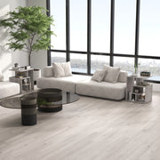 Side Table, 3 Tier End Table with Open Storage, Set of 2, Cement Colour