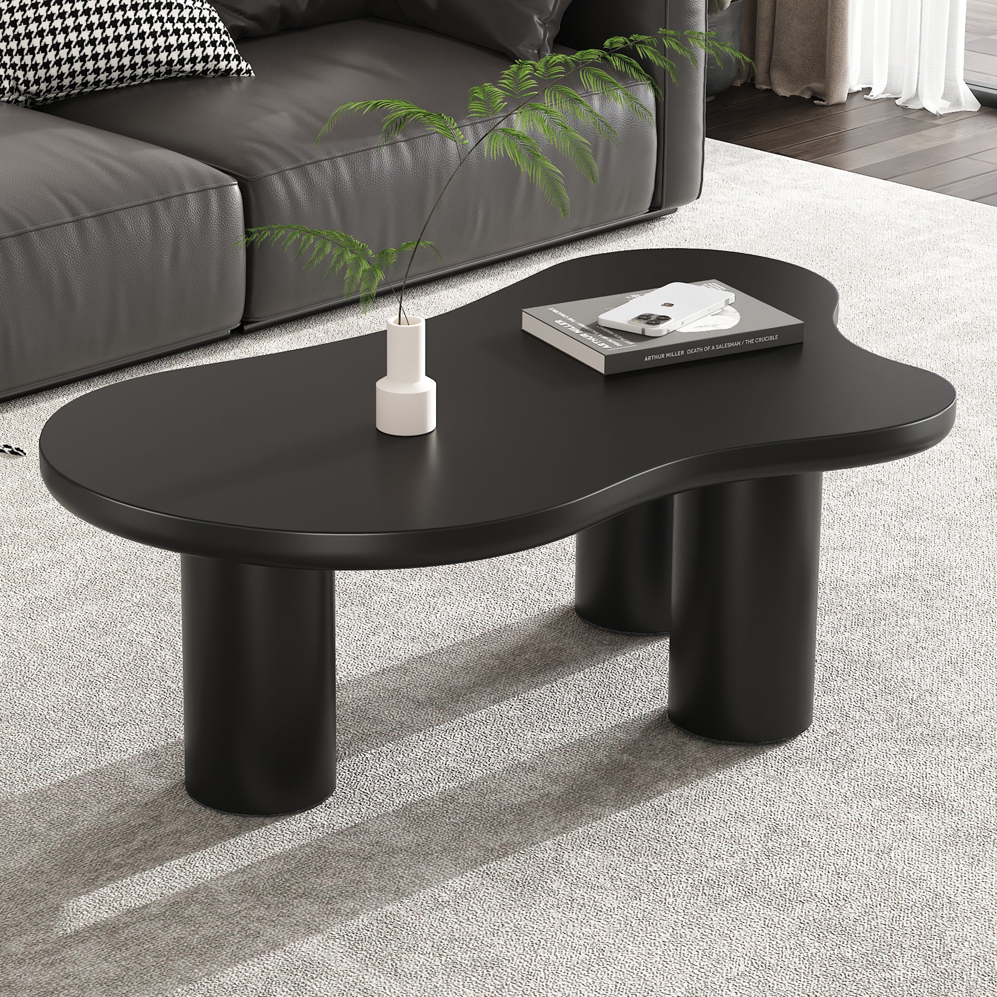 Cloud Coffee Table Irregular Shape 107x66cm MDF/PVC Legs