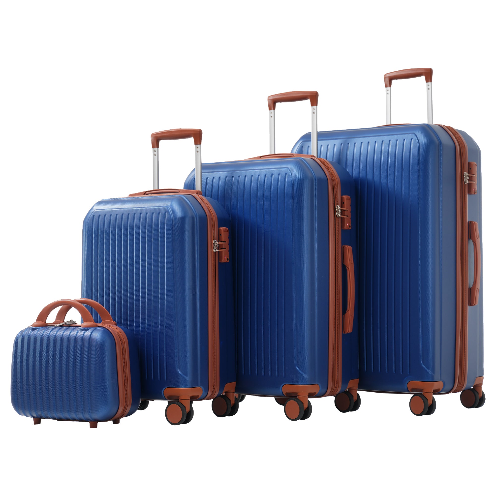 S&M&L&XL Luggage Set 4-Piece 360° Double Wheels TSA Lock Hardshell