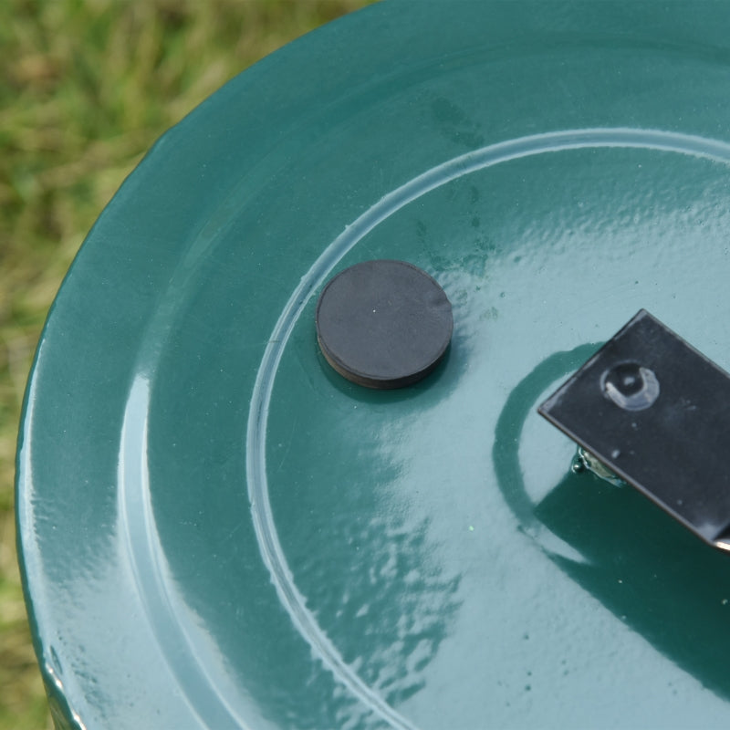 Lawn Roller Garden Roller with U-Handle, 31cm Diameter, 30cm Working Width, Metal Green