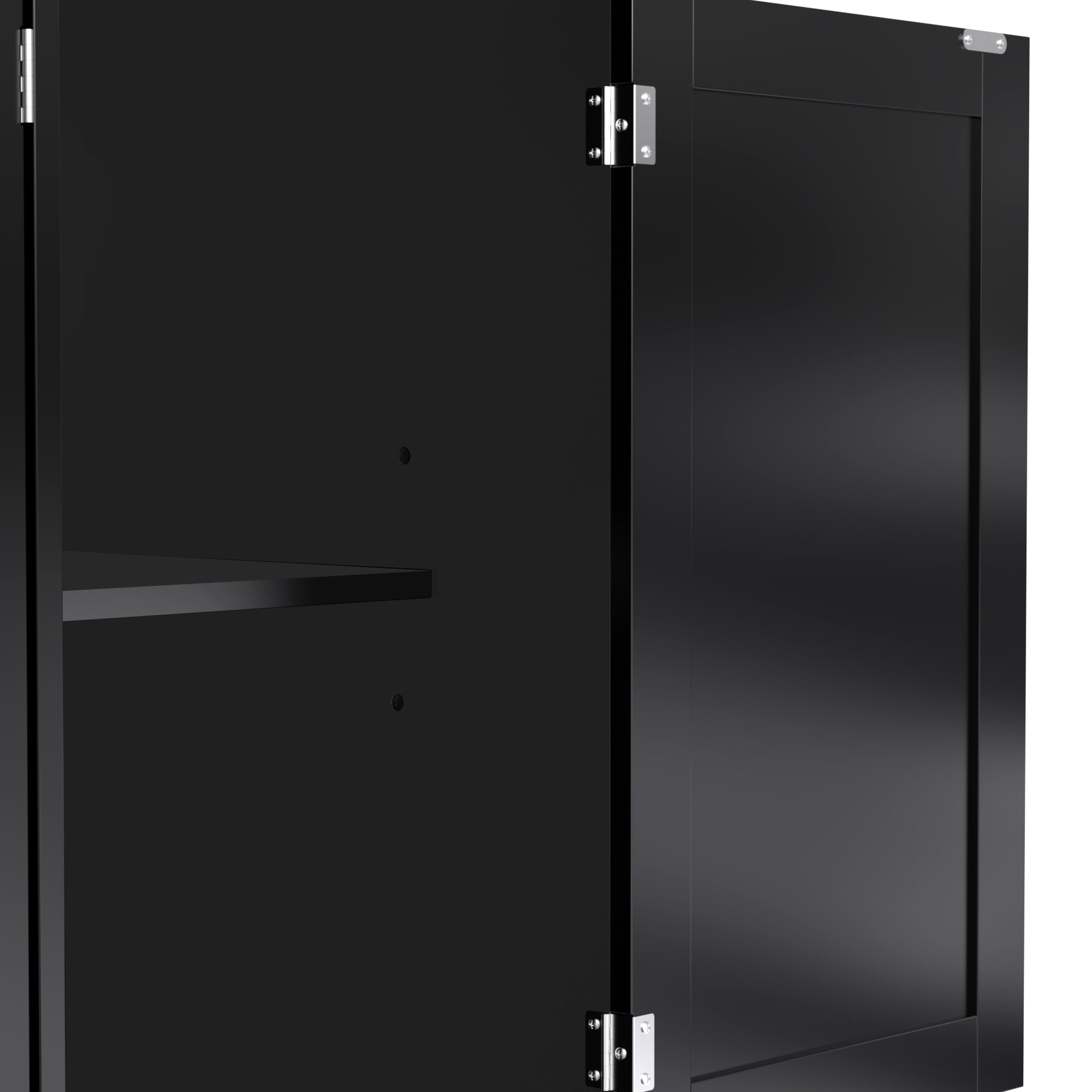 Kitchen Trolley with Foldable Extension and Storage Drawers, Black and Light Wood Look