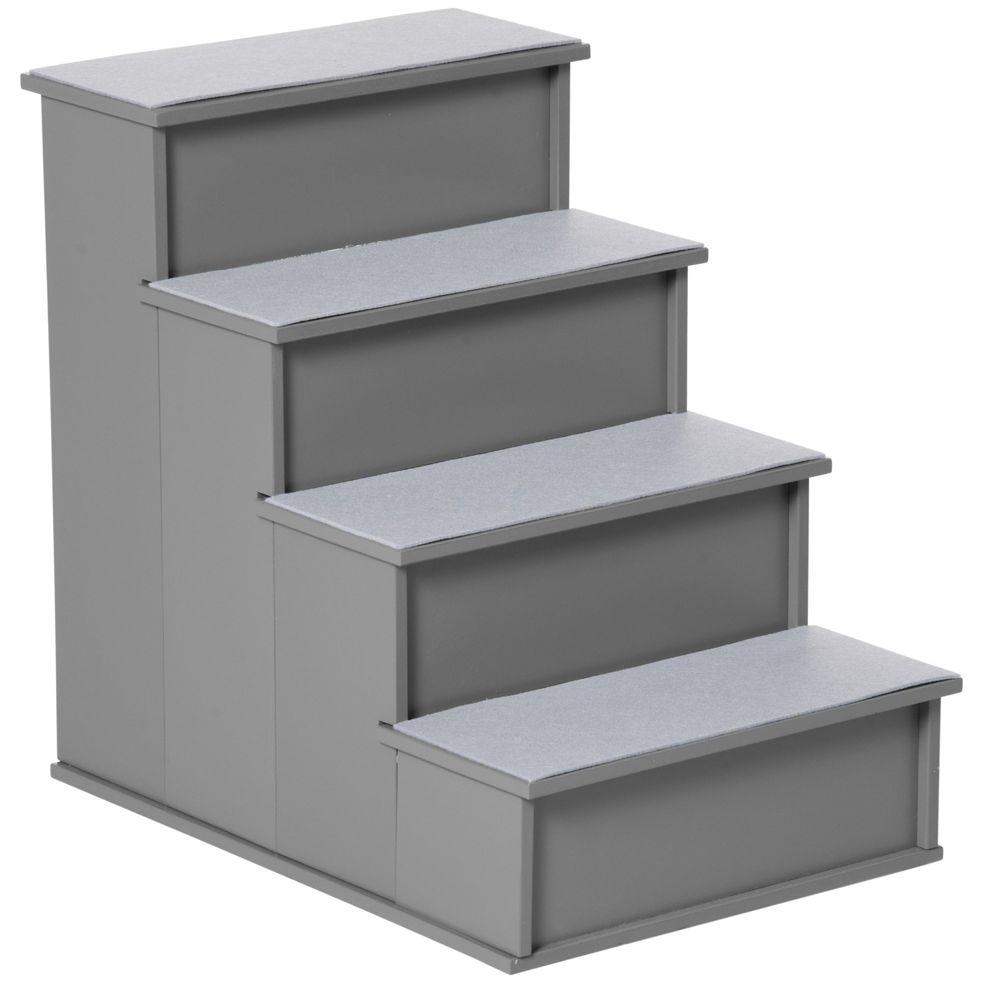 Pet Stairs 4-Step Entry Aid Non-Slip Gray
