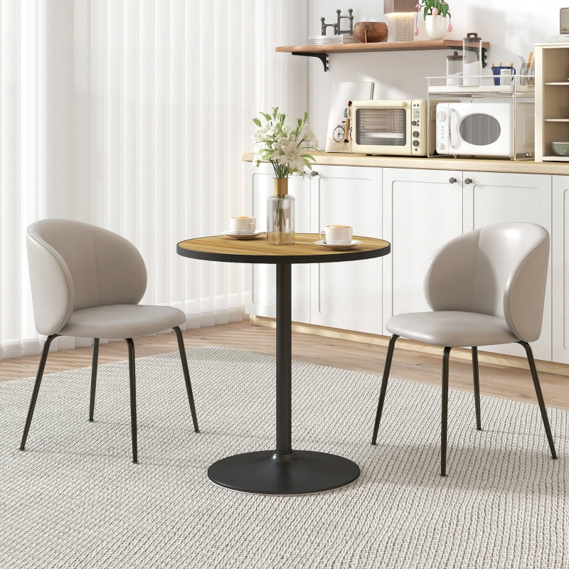 Dining Table, Round Modern Ø70 cm 4-Person, Oak