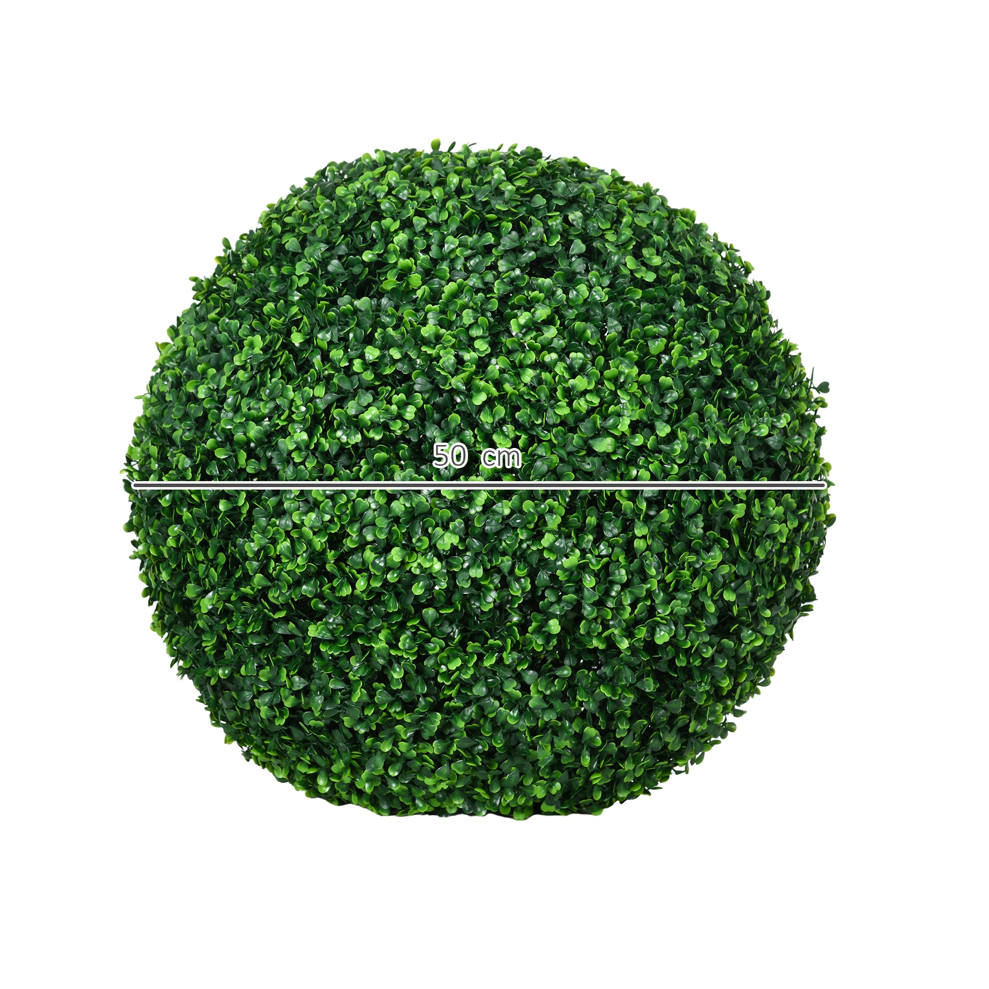 Artificial Boxwood Balls, 50 cm, Set of 2, Plastic
