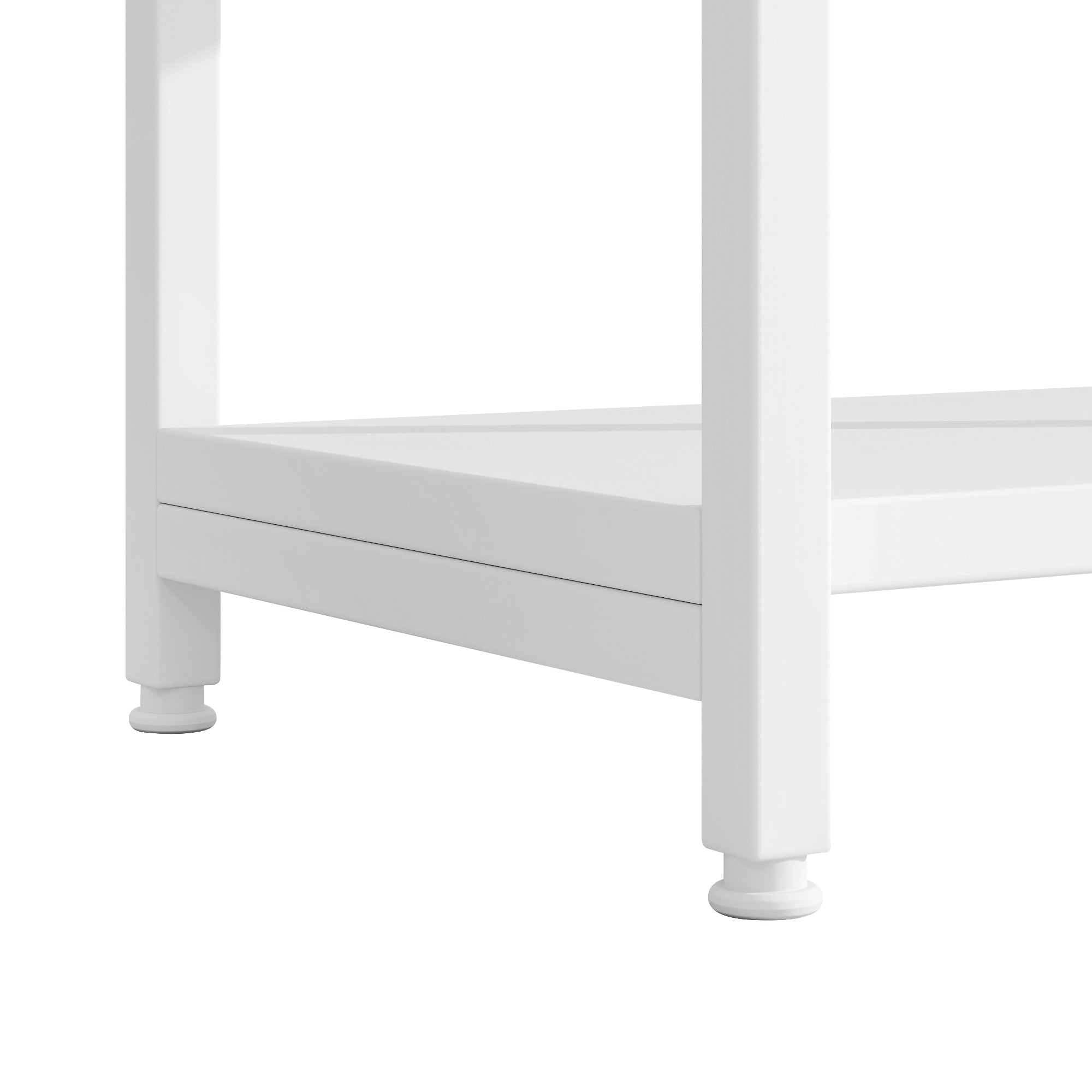 Shelf 160x30x180cm Minimalist Multiple Storage MDF/Steel White