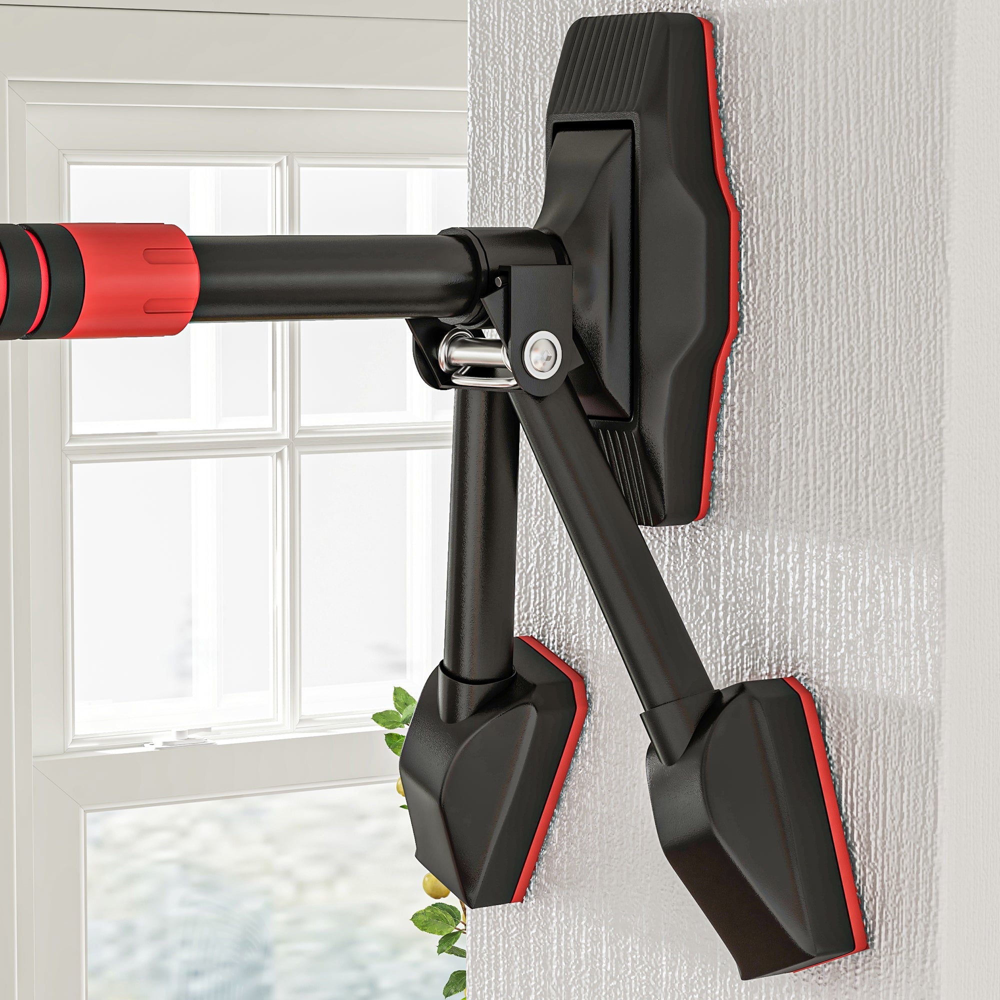 SPORTNOW pull-up bar adjustable for door frames, 225 kg load, black