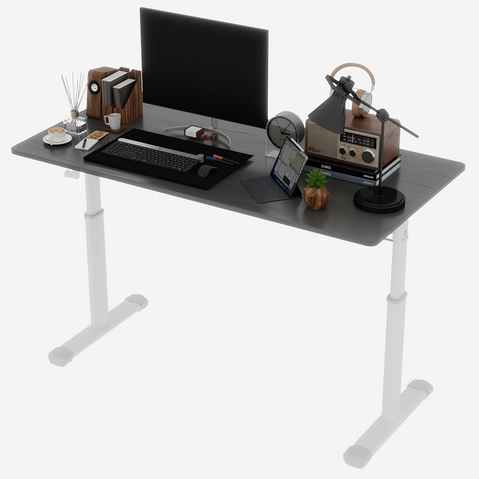 Adjustable Study Desk, Height-Adjustable Multi-Purpose Compact Home/Office Desk