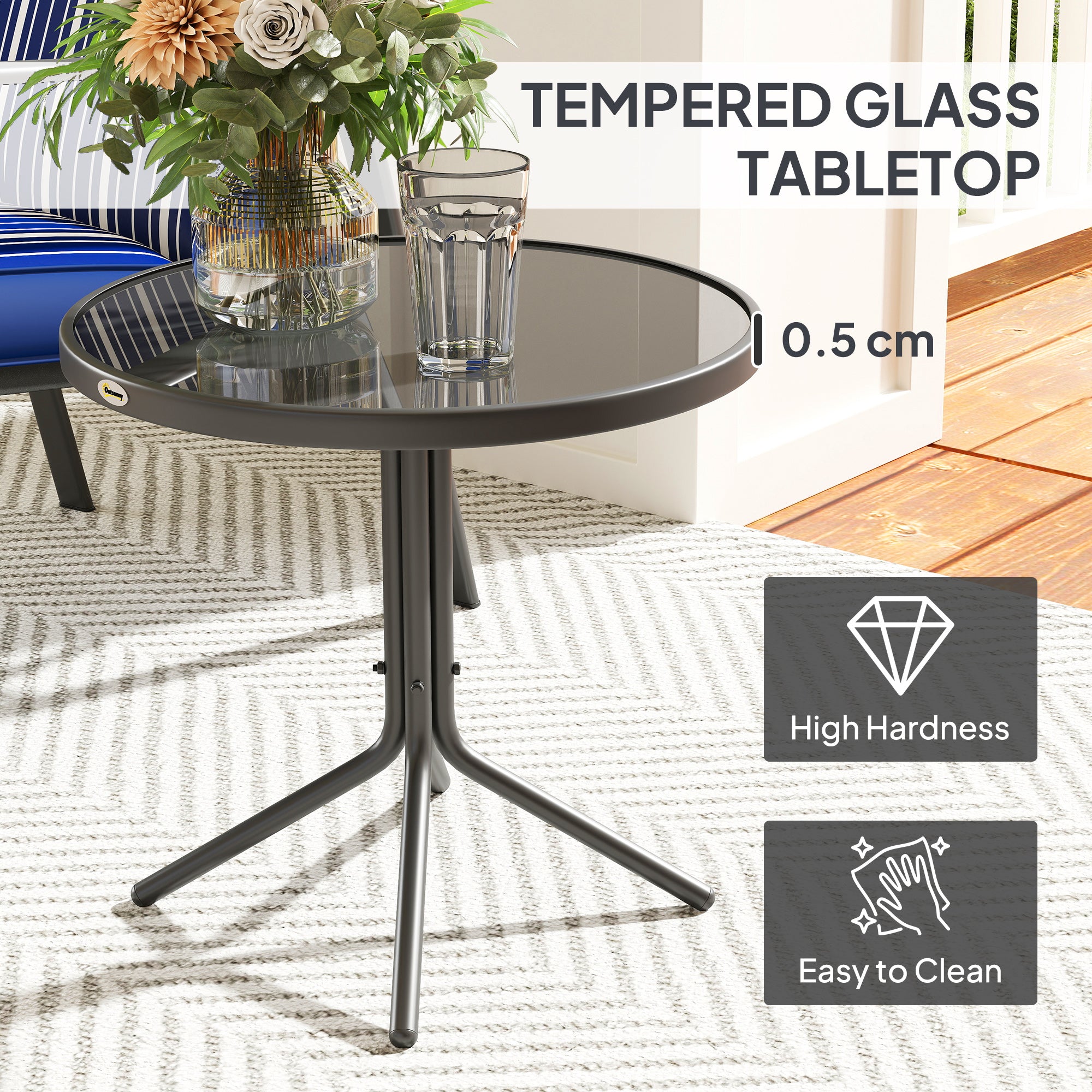 Three-Piece Reclining Chair Set - Blue