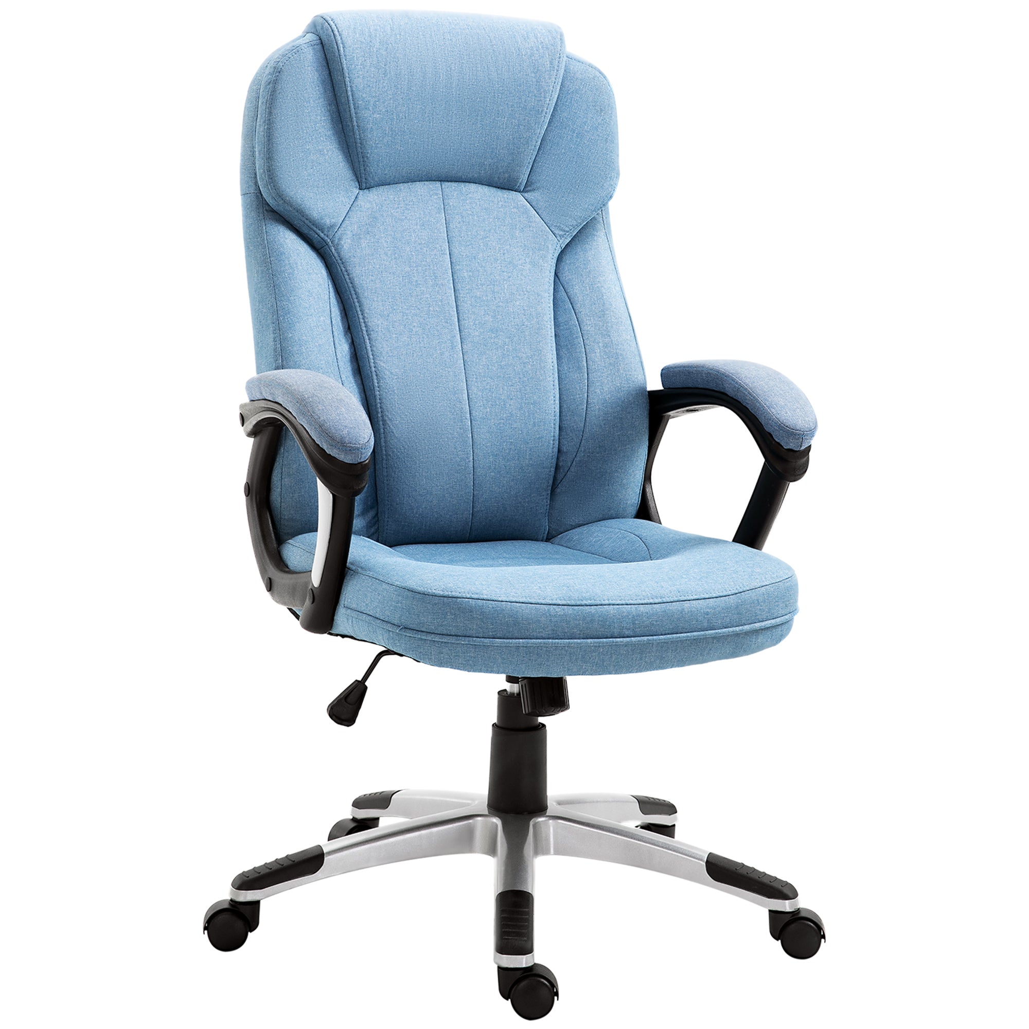 Vinsetto Executive Office Chair Ergonomic Desk Chair Light Blue Linen