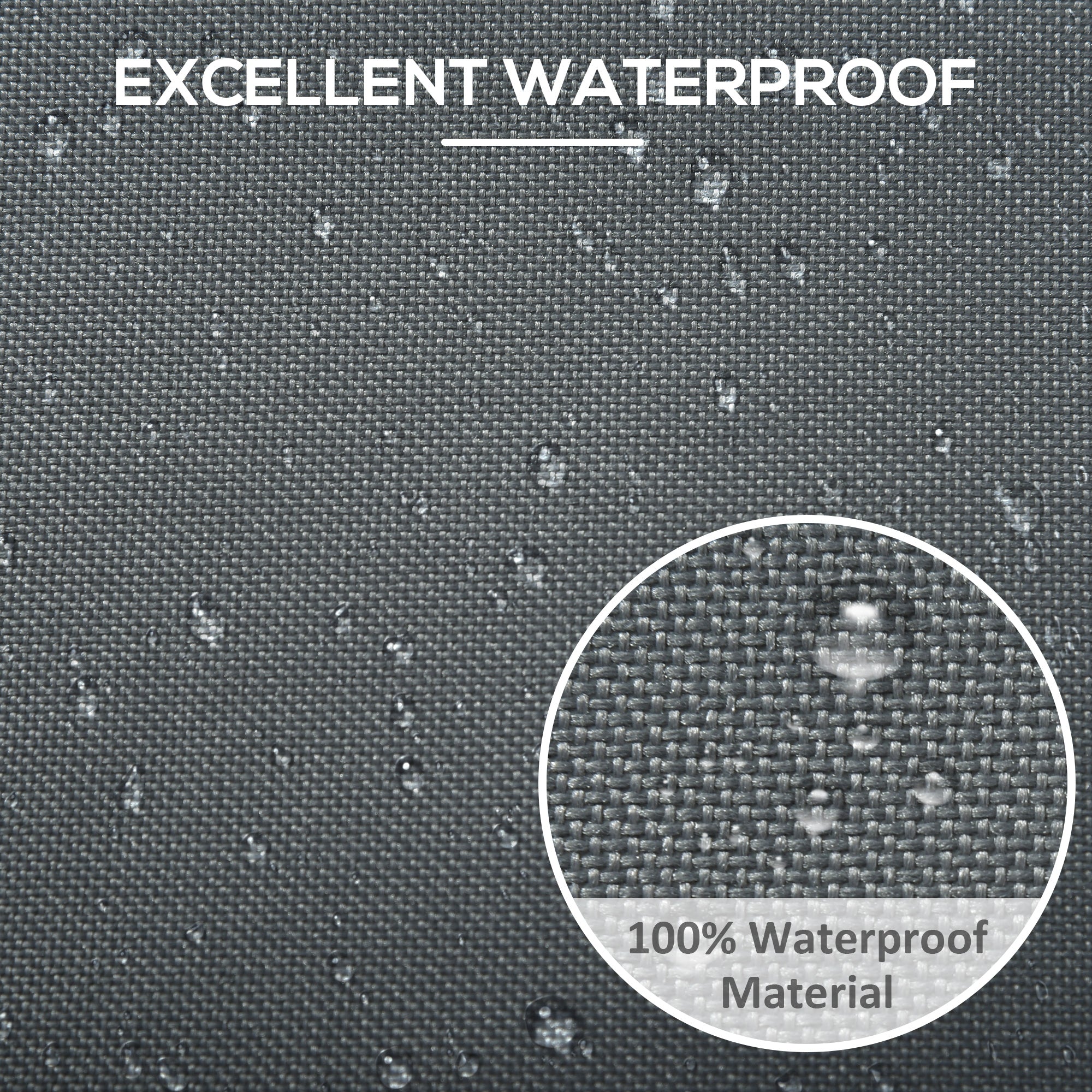 Rectangular Patio Furniture Cover, 3 Seater Sofa Set Water UV Resistant 600D Oxford Fabric, 190x72x76cm