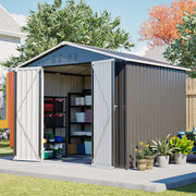 Garden Shed/Tool Shed 240x192.3x191 cm Sliding Door Lockable Metal