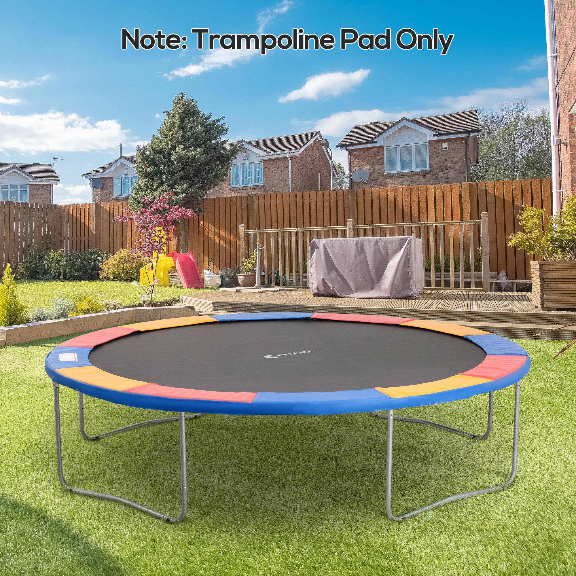 Trampoline Accessory Set, Edge Cover Safety Net, Ø 366cm, Colorful