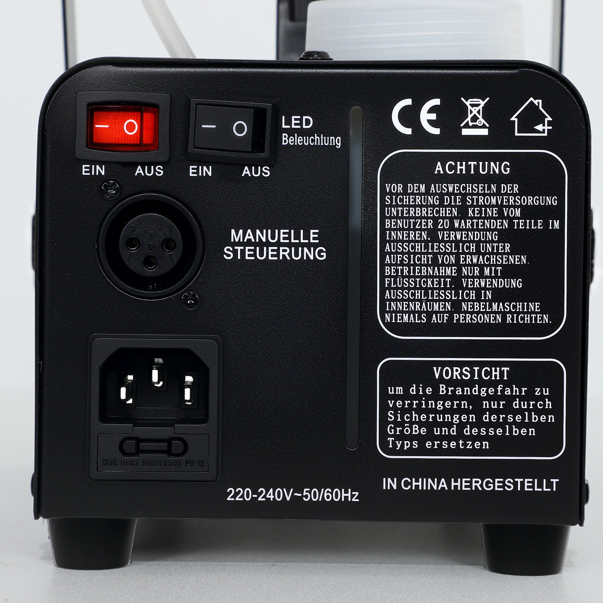 Fog machine 450W with 13 colored LED lights and RGB effect, wired and wireless remote controls