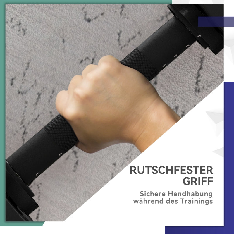 2-in-1 Dumbbell Set 25 kg Barbell & Dumbbell - Black/Green