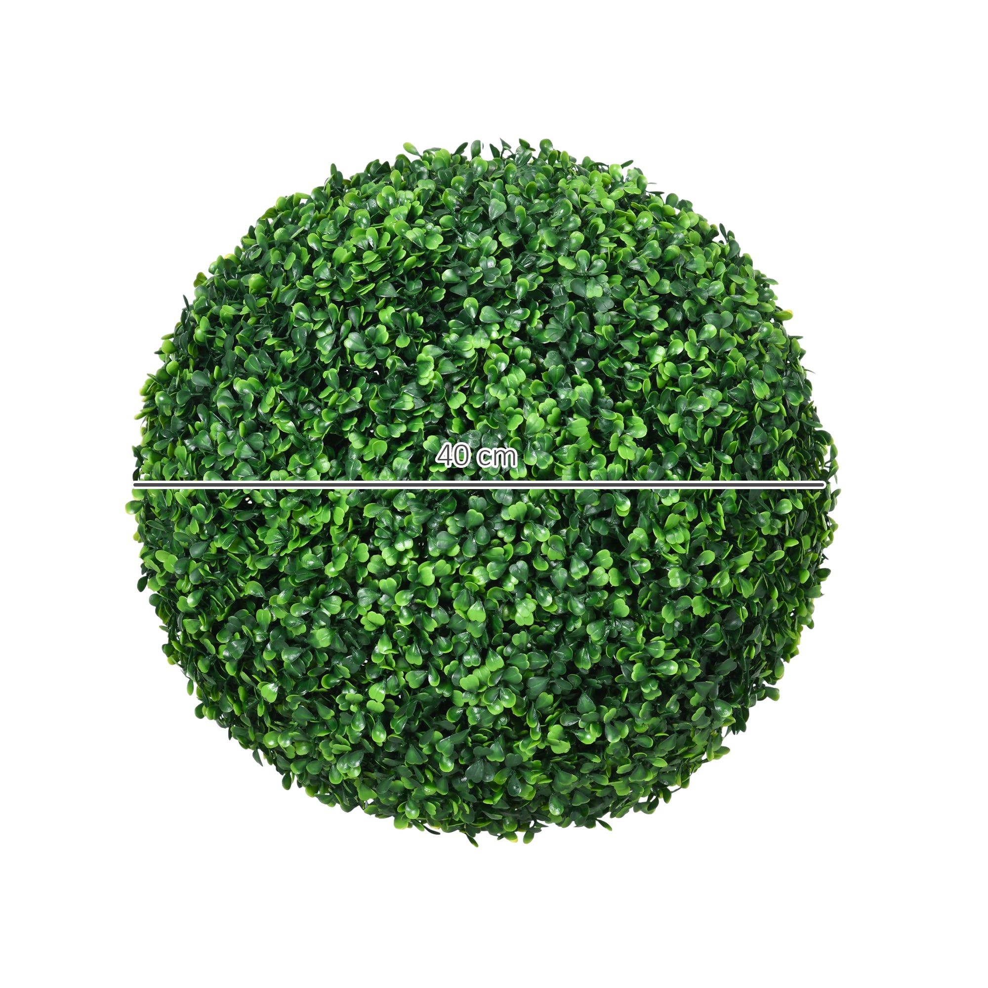 Boxwood Ball Set 2 Artificial Plants UV Protection Indoor/Outdoor, Green