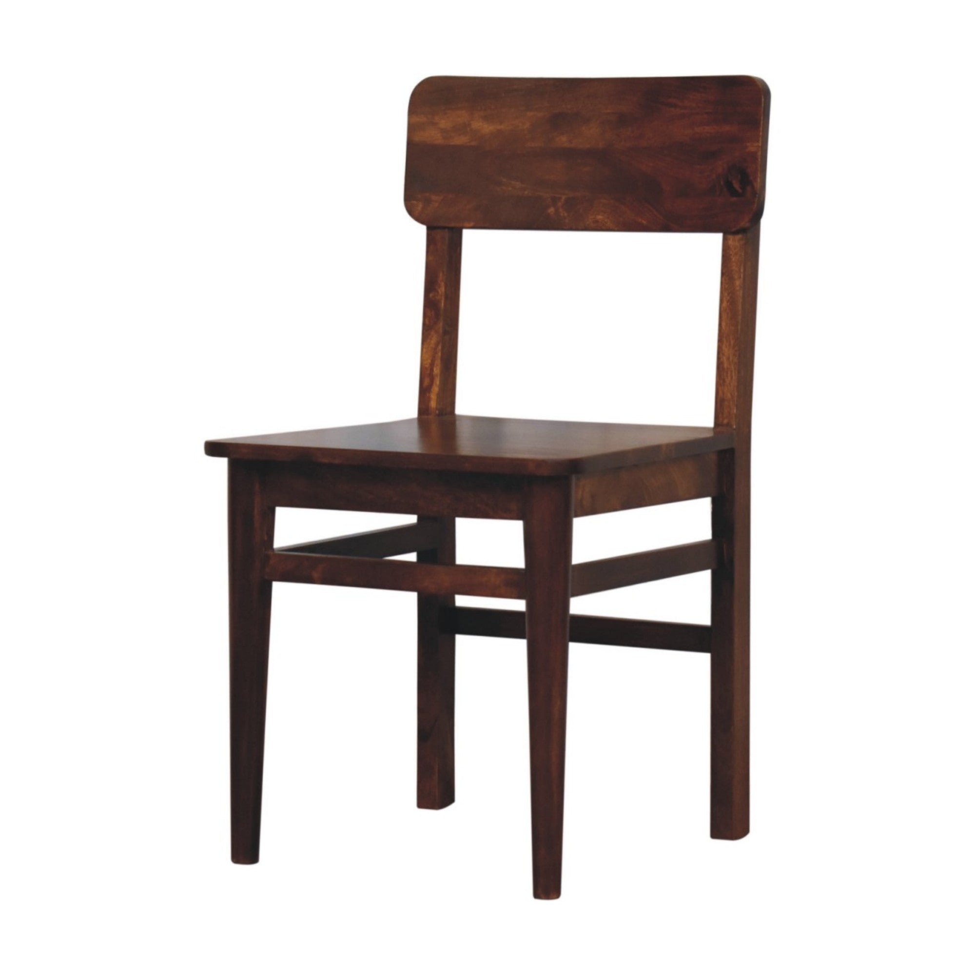Solid Wood Classic Dining Chair, Chestnut Brown