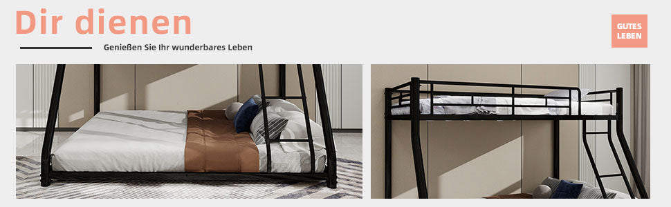 Bunk Bed, Twin Over Full, Metal