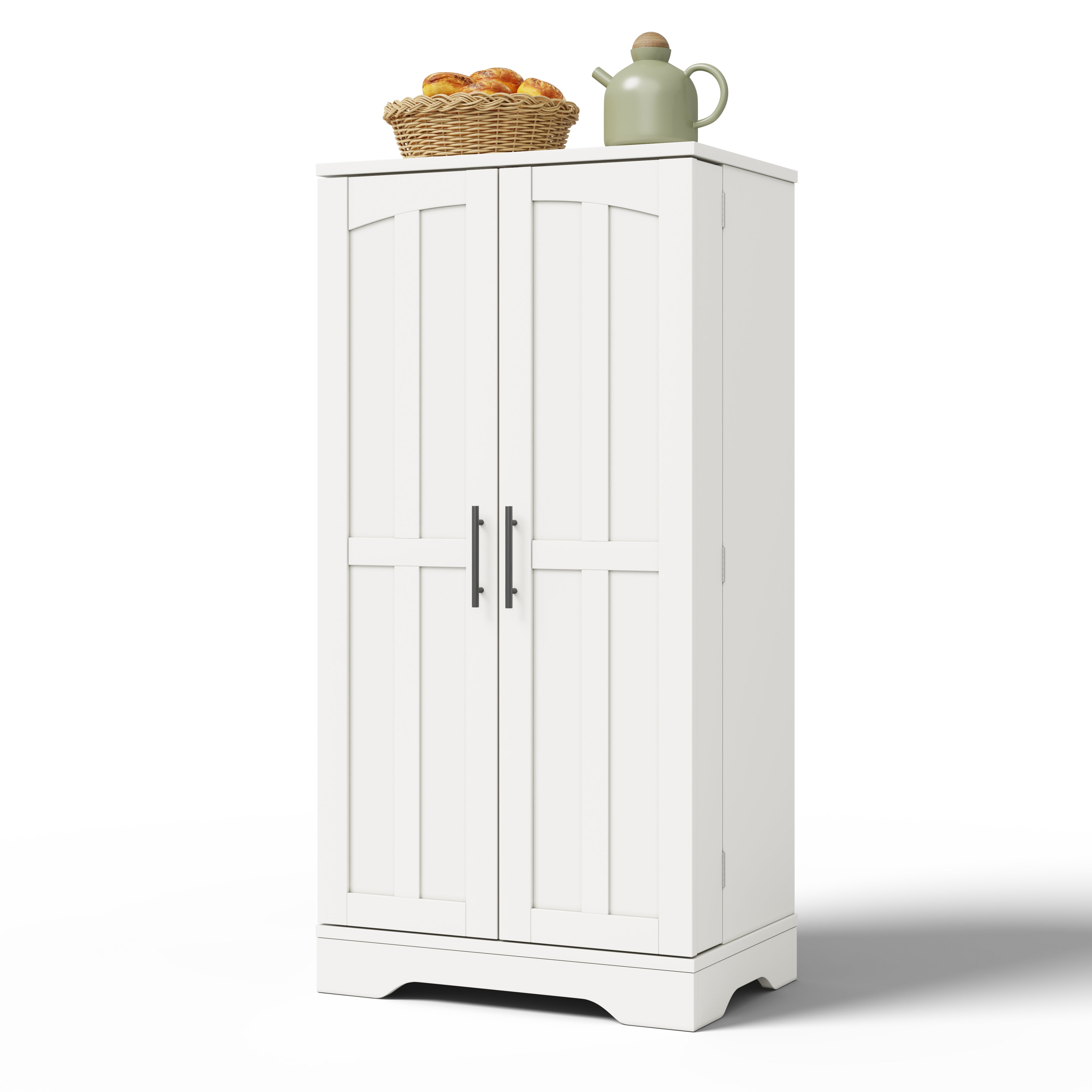 Kitchen Cabinet 120x60x40cm LED Sensor Light 2-Door Adjustable Shelves - White